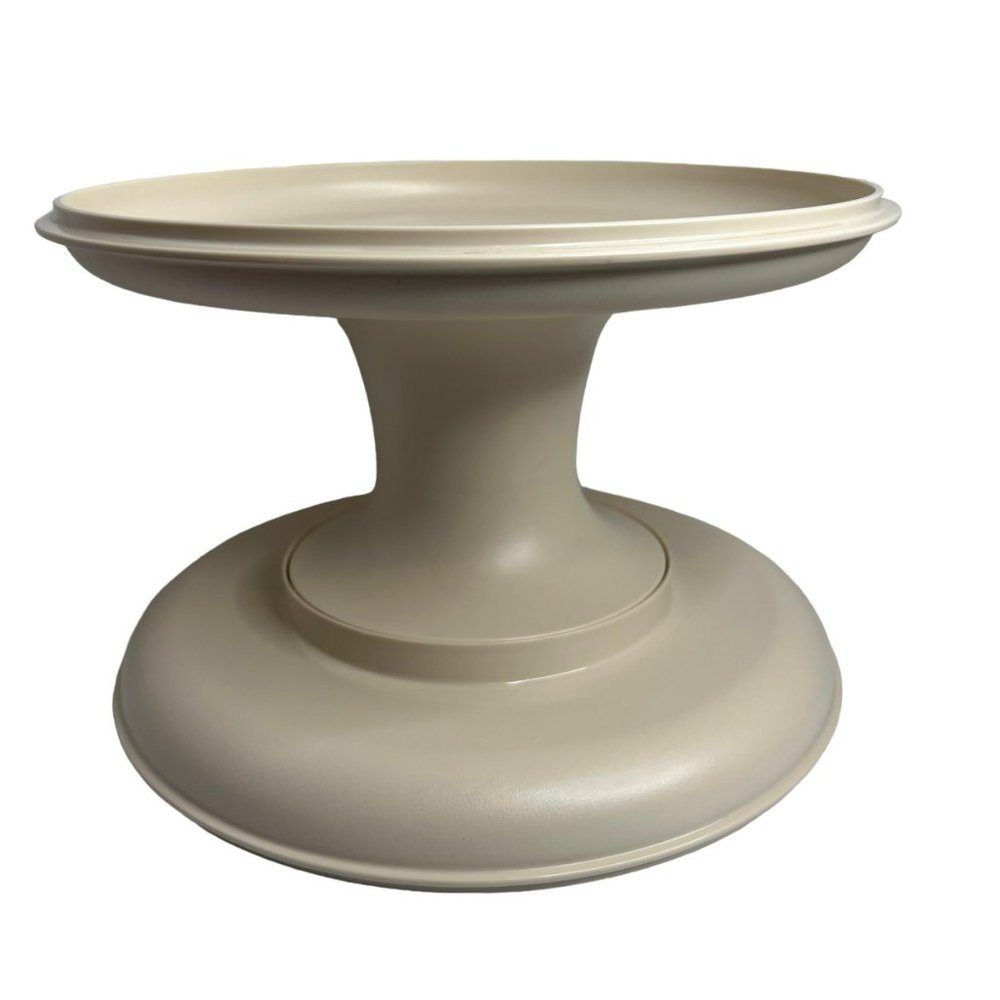 Vintage Tupperware Two Tier Cupcake and Cake Stand Display Removable Top
